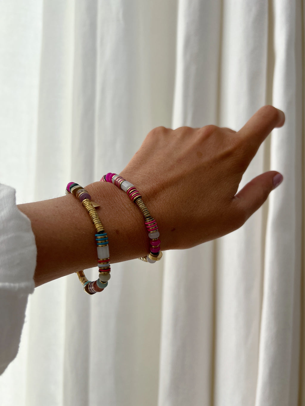 Bracelet Soizic - à perles vertes