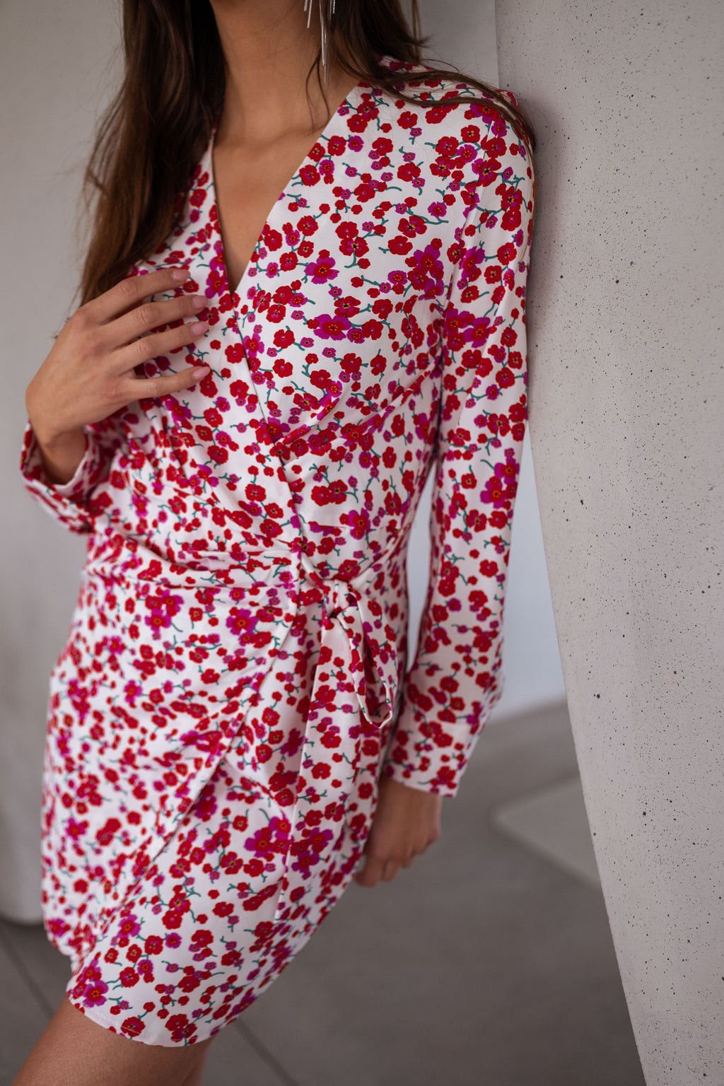 Dress Camilia - White with flowers