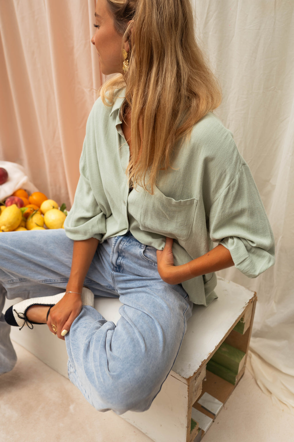 Chemise Blanca - vert d’eau