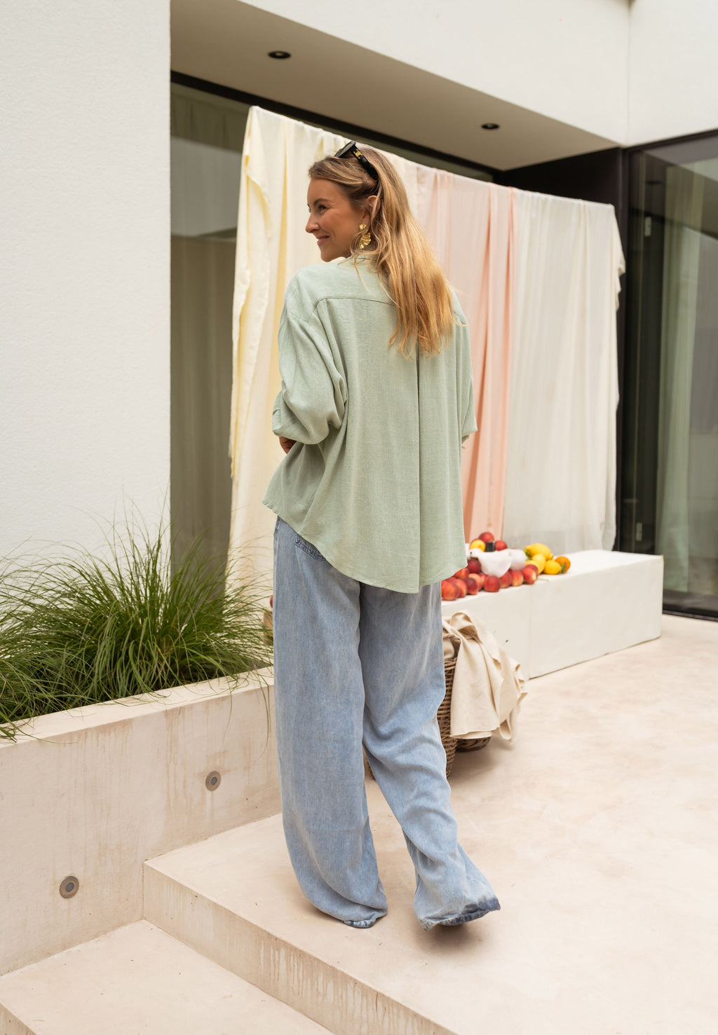 Chemise Blanca - vert d’eau