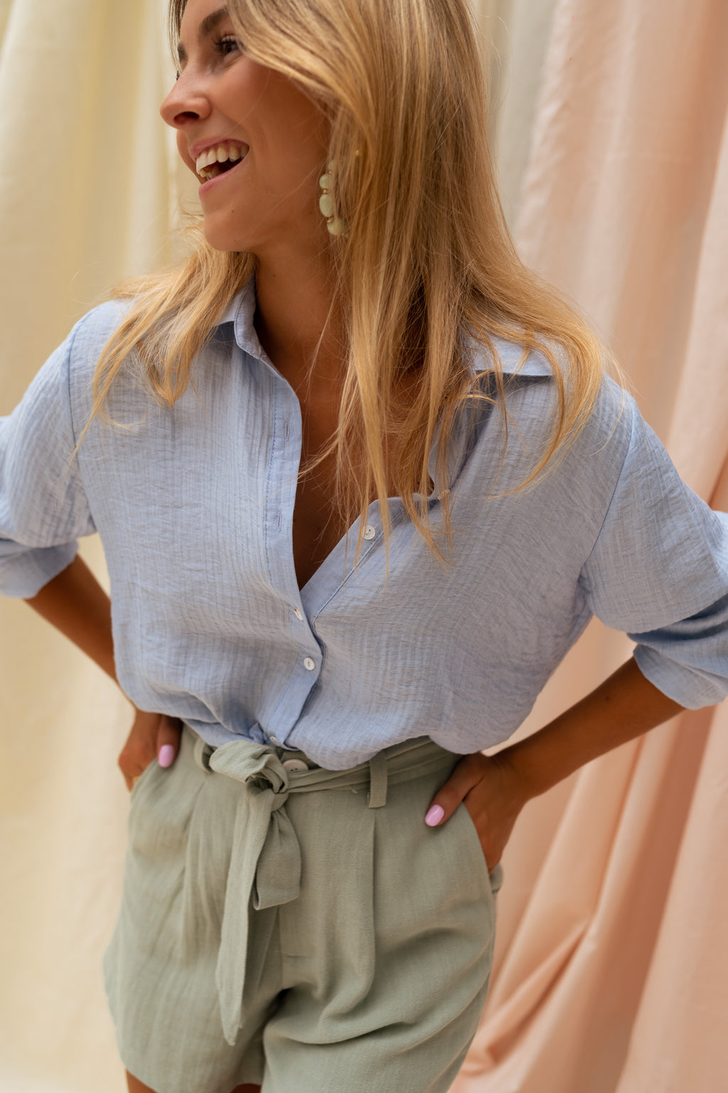 Blouse légère à manches courtes avec motif - Vert - Grandes tailles - Femme - 4.50 Blouse légère à manches courtes avec motif - Vert - Grandes tailles - Femme - 4.50