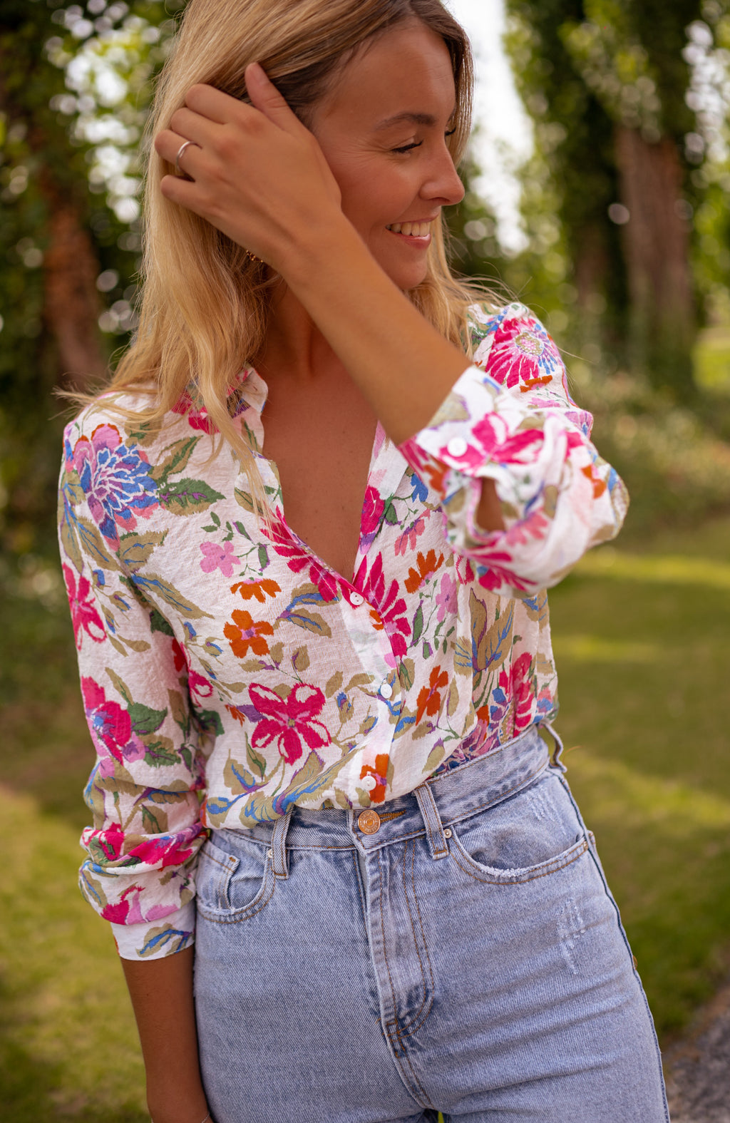 Chemise Edda - à fleurs