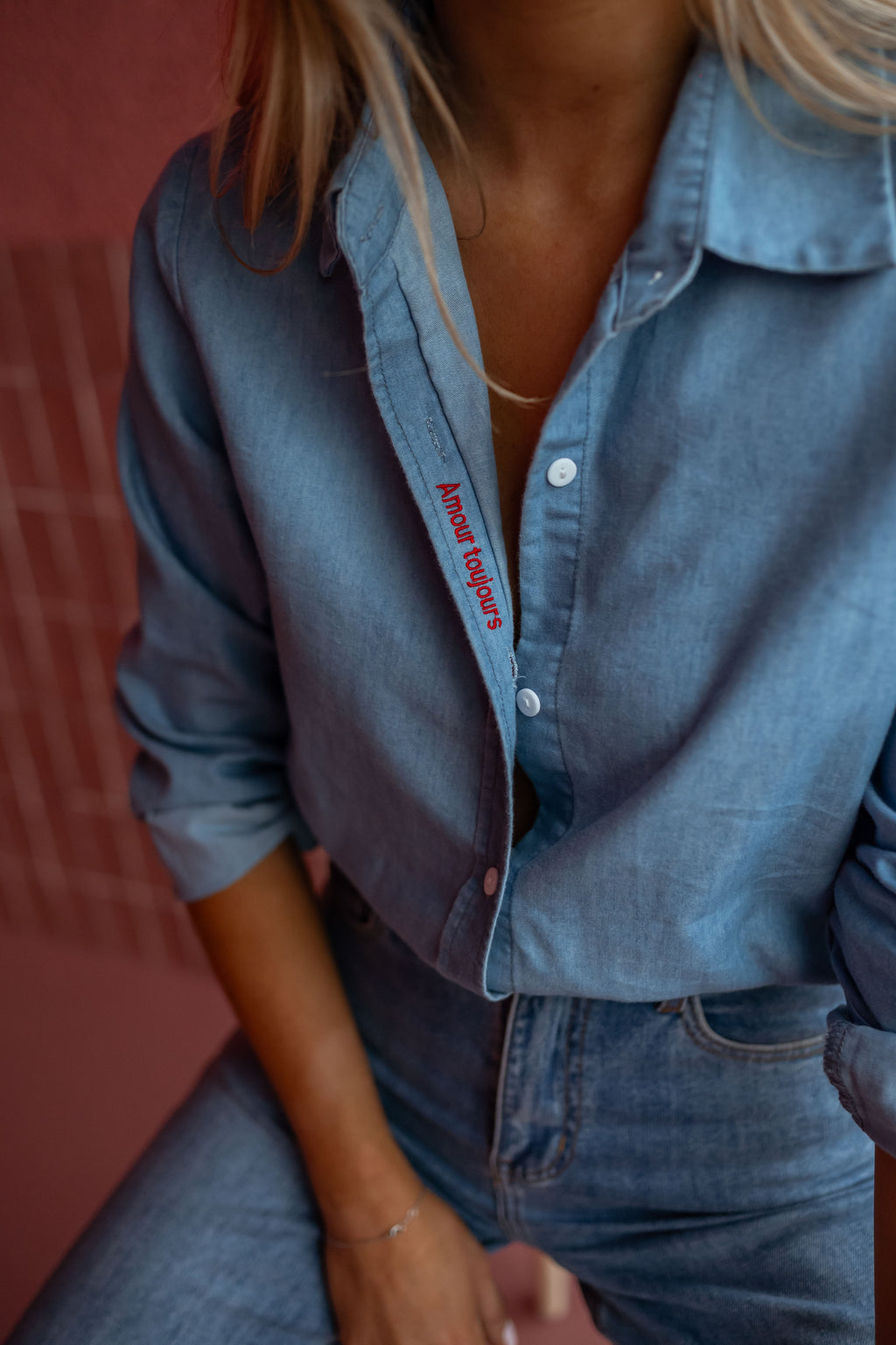 Chemise Oliver - en jeans bleu