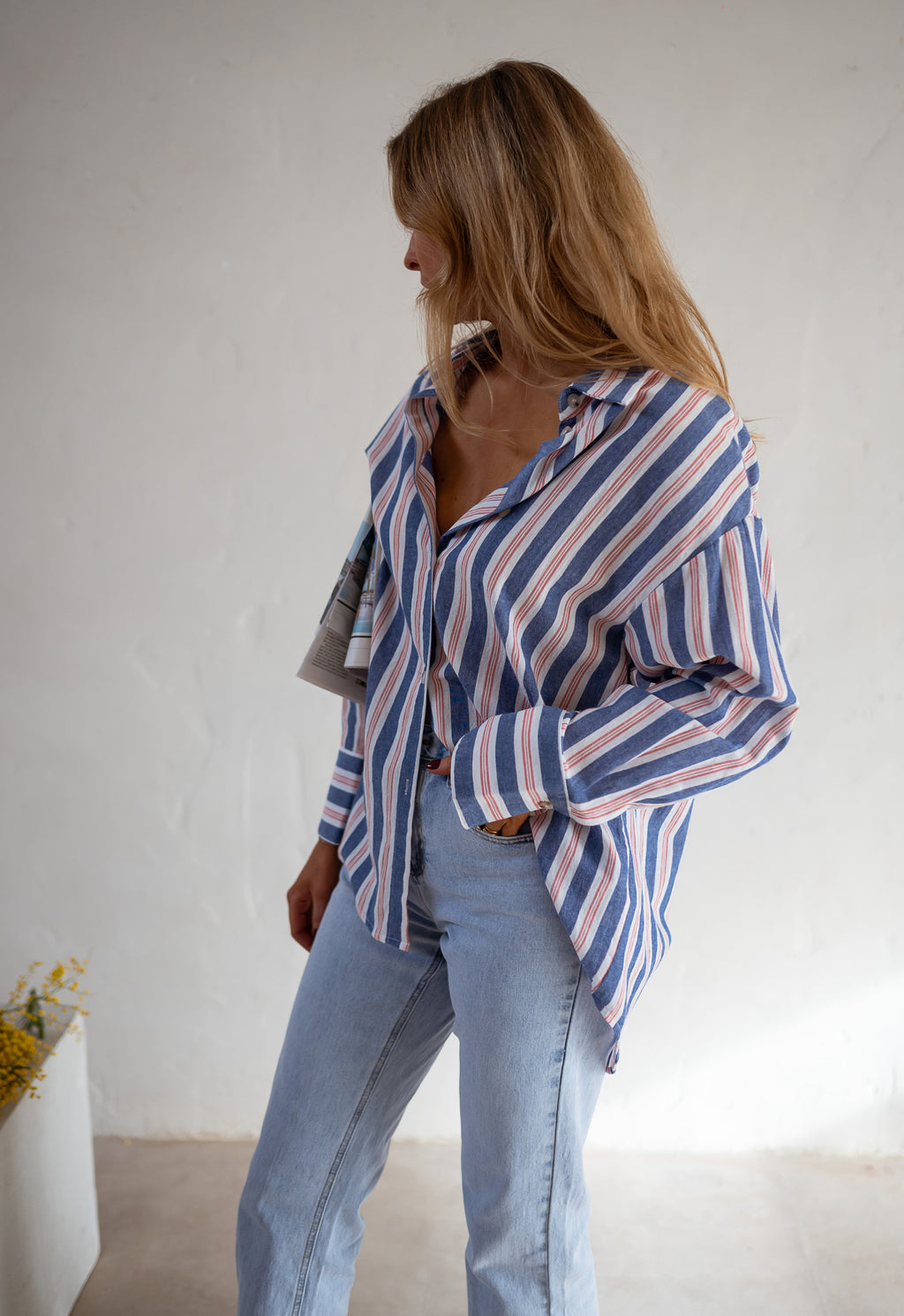 Sally shirt - with blue lines