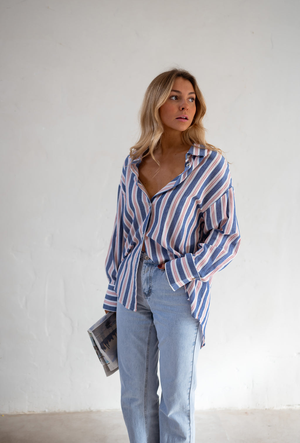 Sally shirt - with blue lines