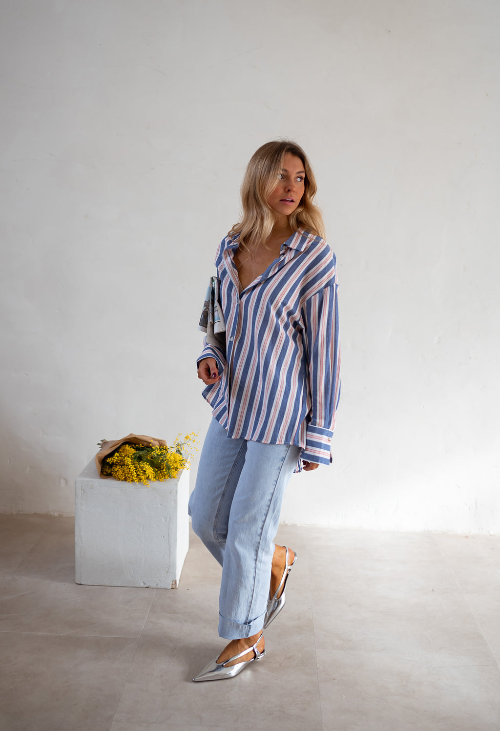 Sally shirt - with blue lines