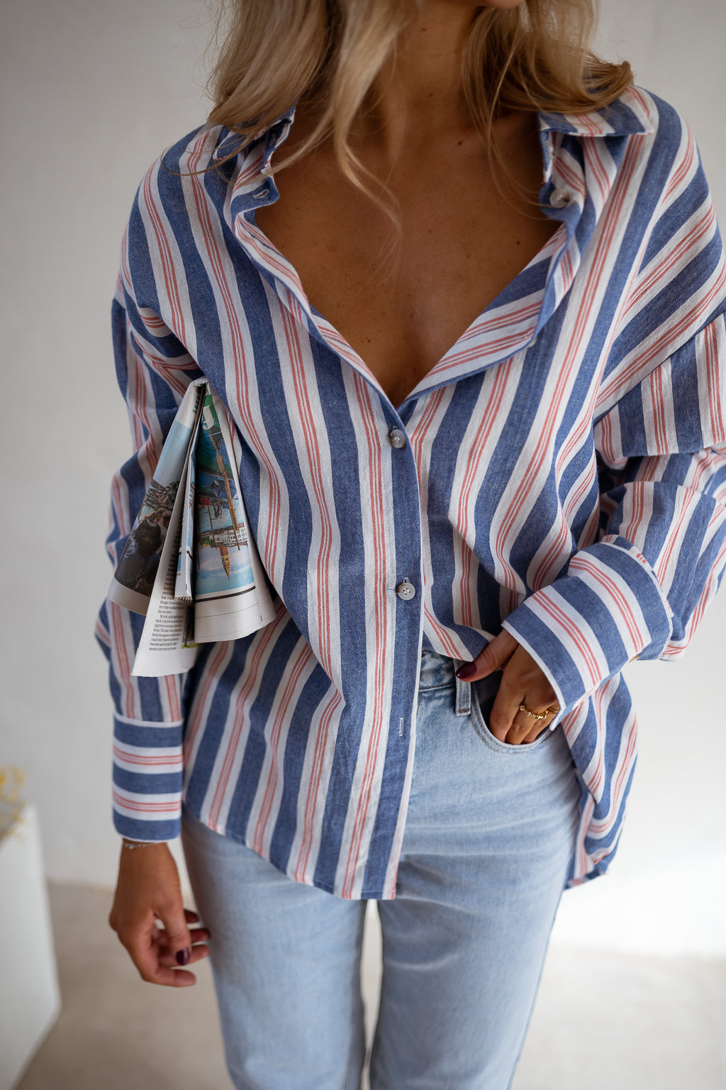 Sally shirt - with blue lines