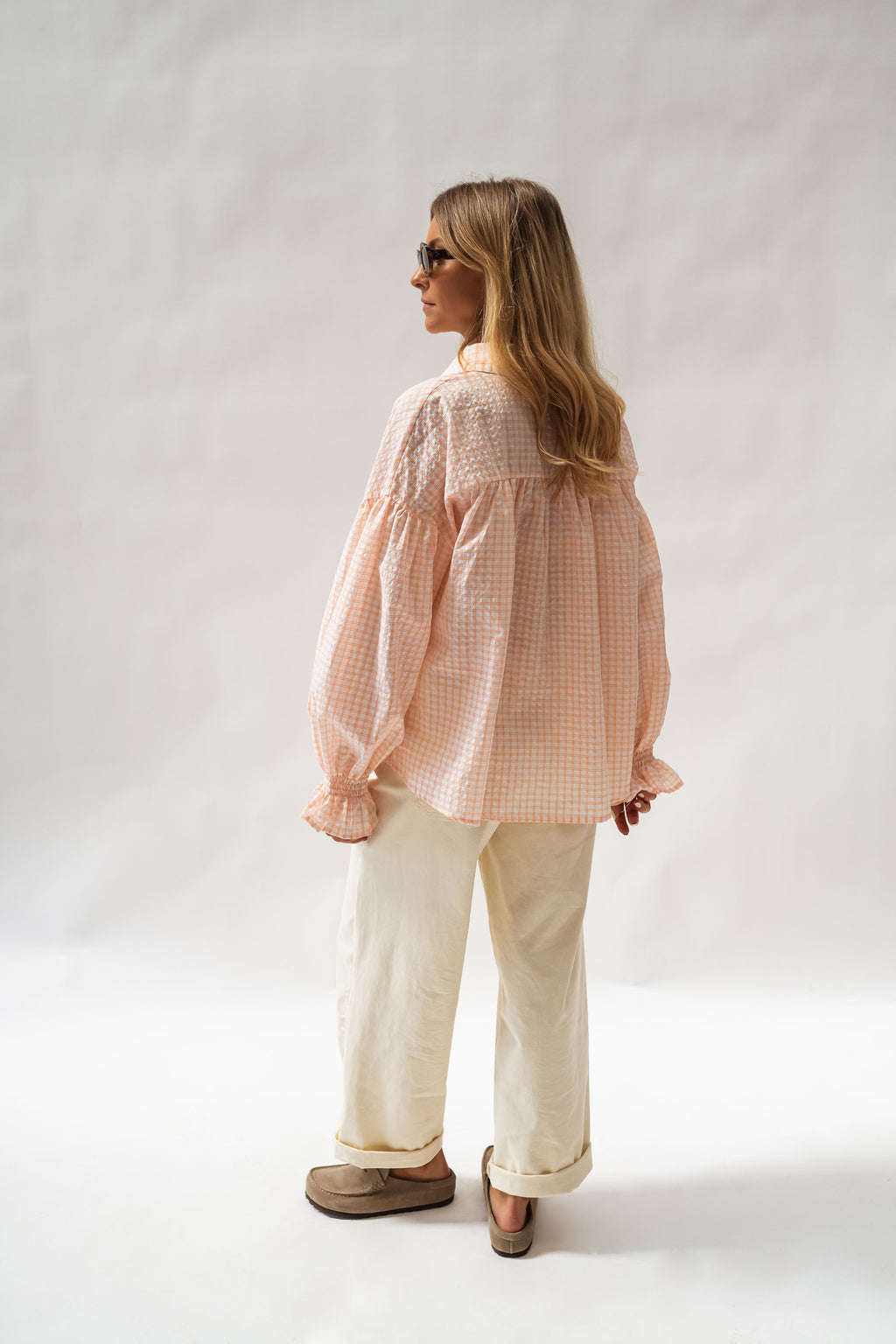 Chemise Siana - orange et écrue