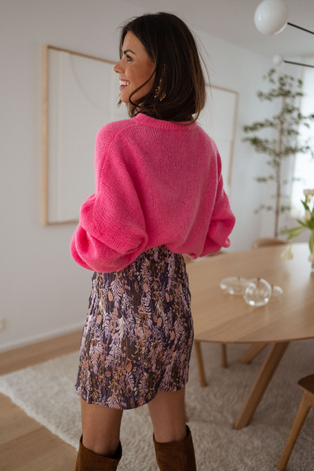 Skirt Coletta - Purple with patterns 