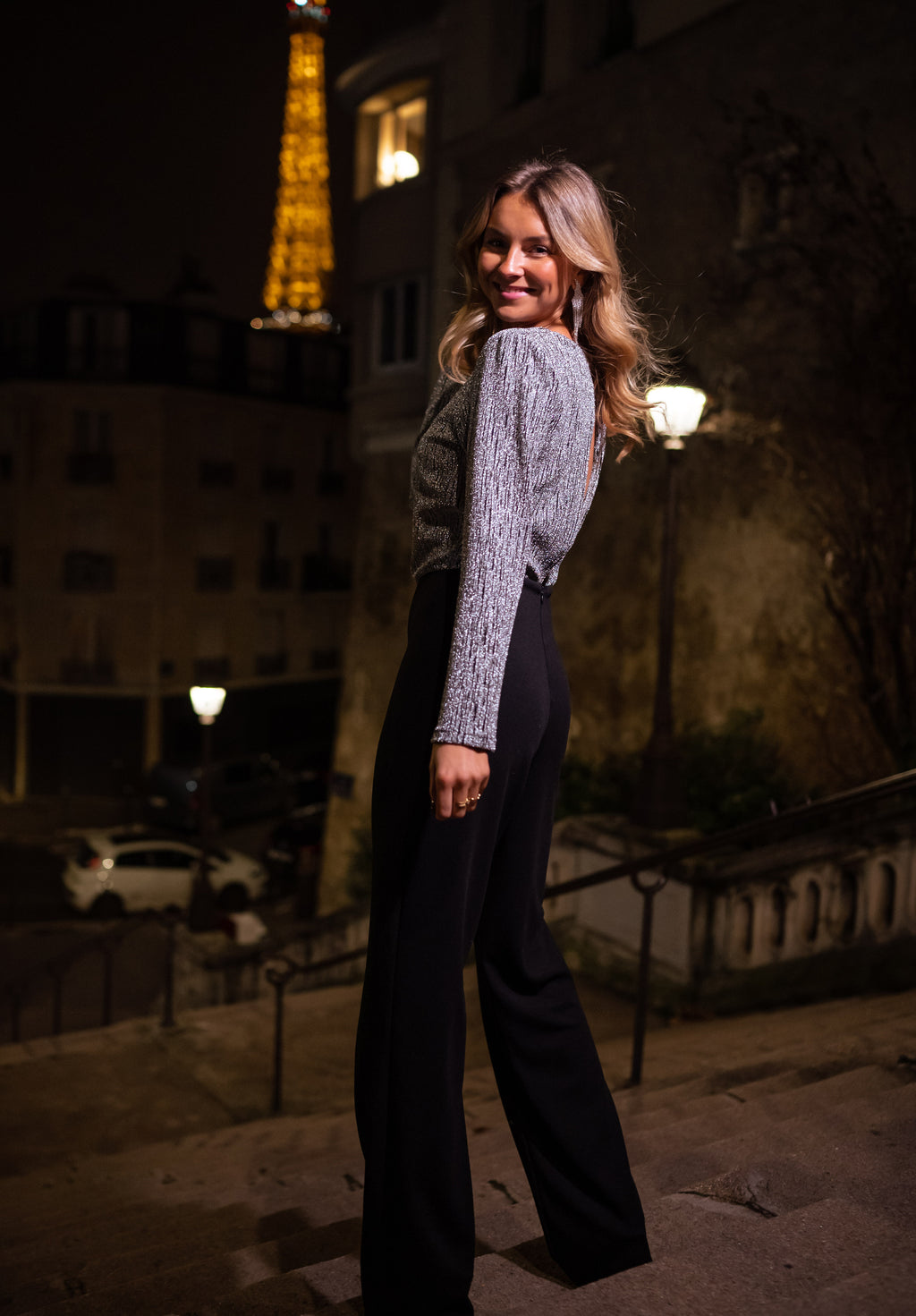 Sina Jumpsuit CREATION - Silver - Black 