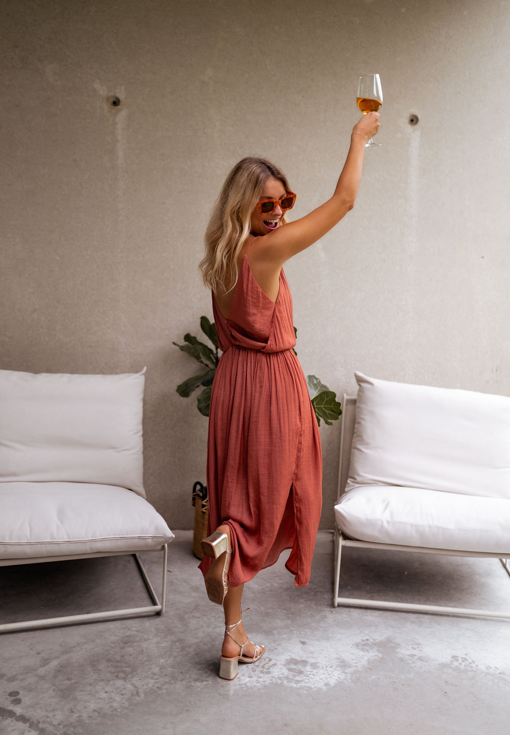 Dress Dalie - brick