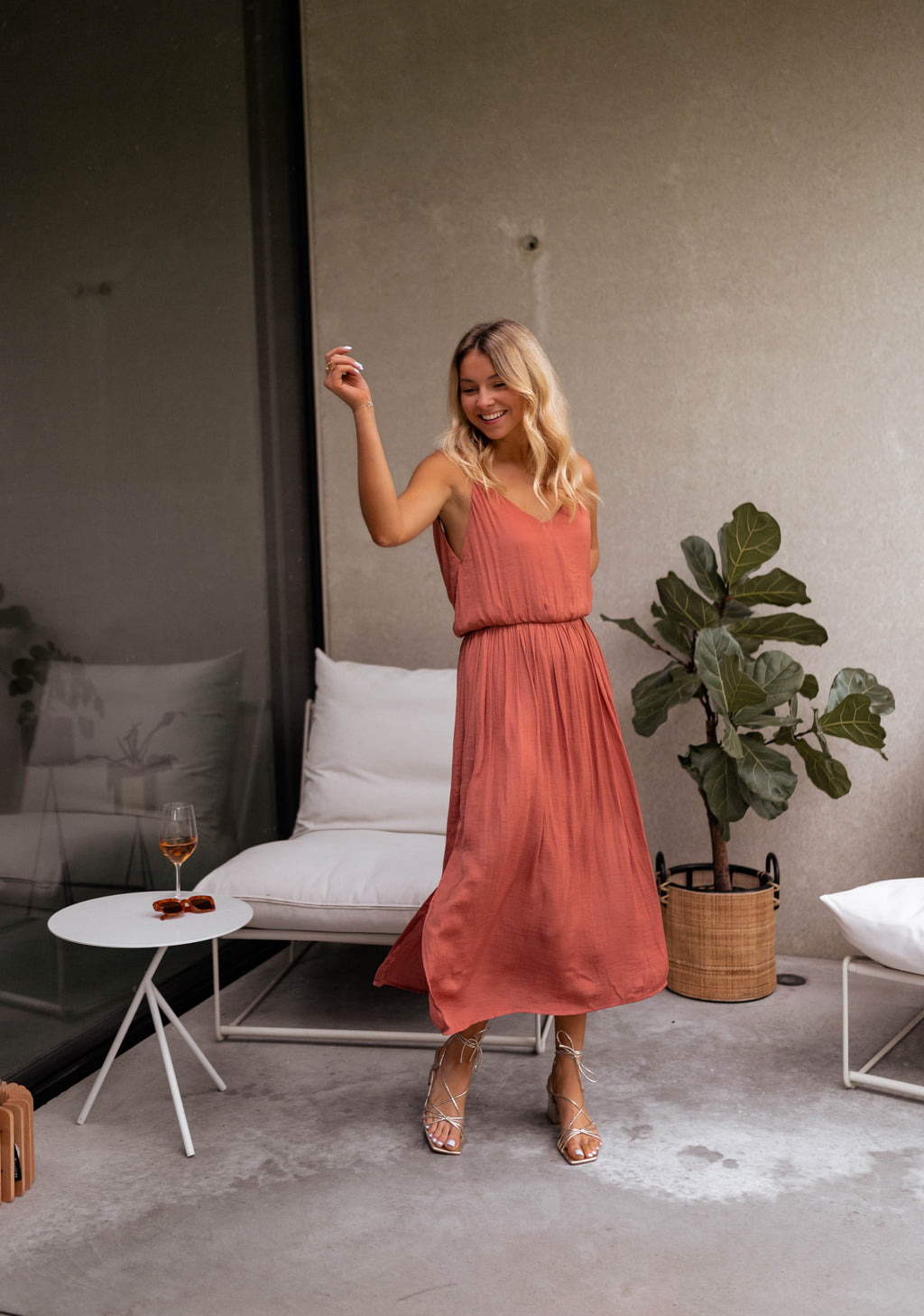 Dress Dalie - brick