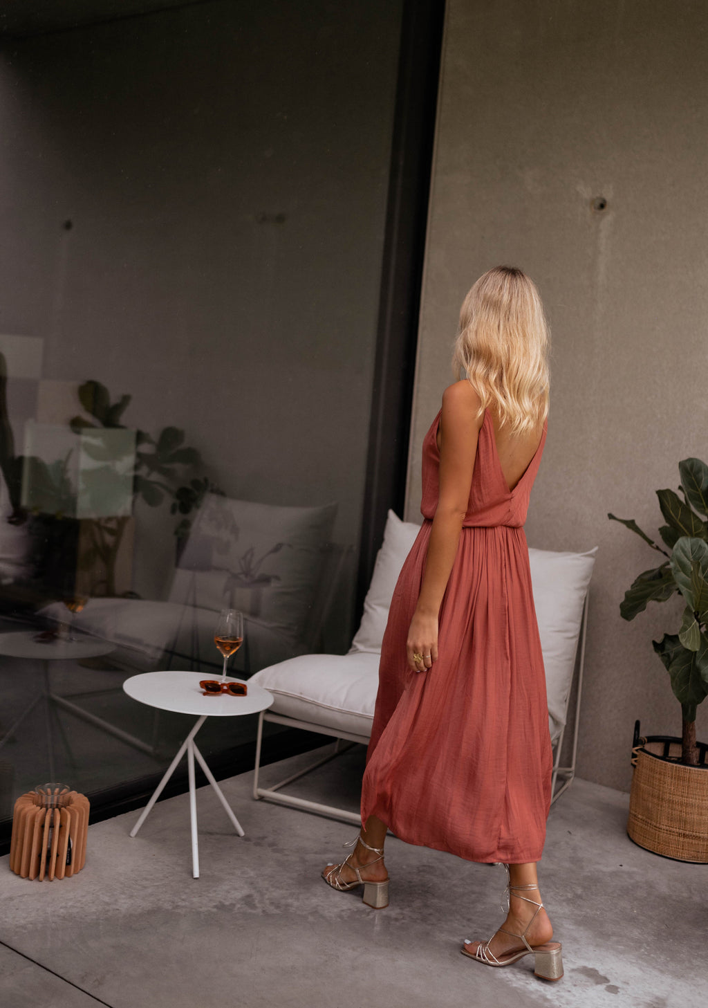 Dress Dalie - brick