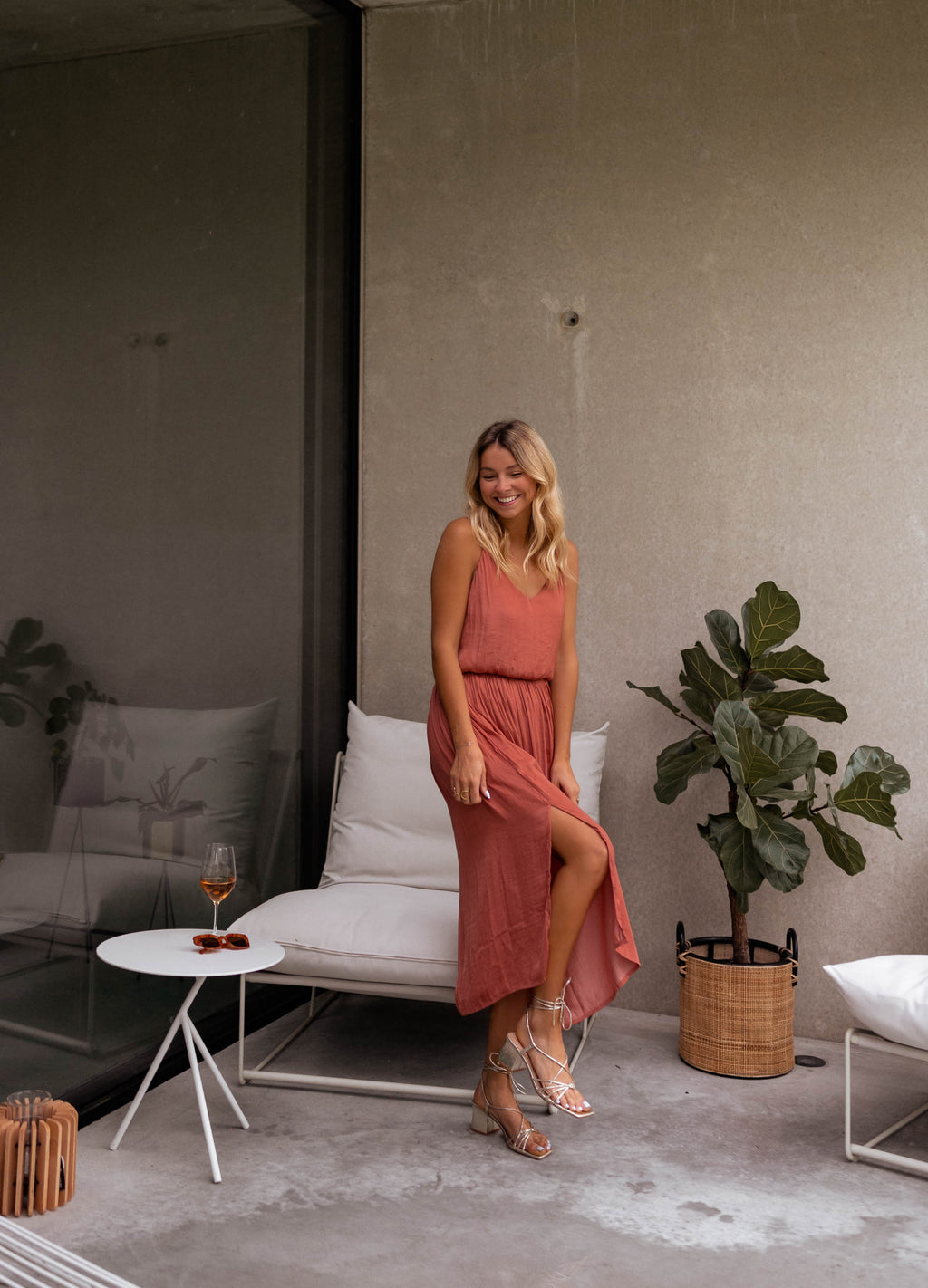 Dress Dalie - brick