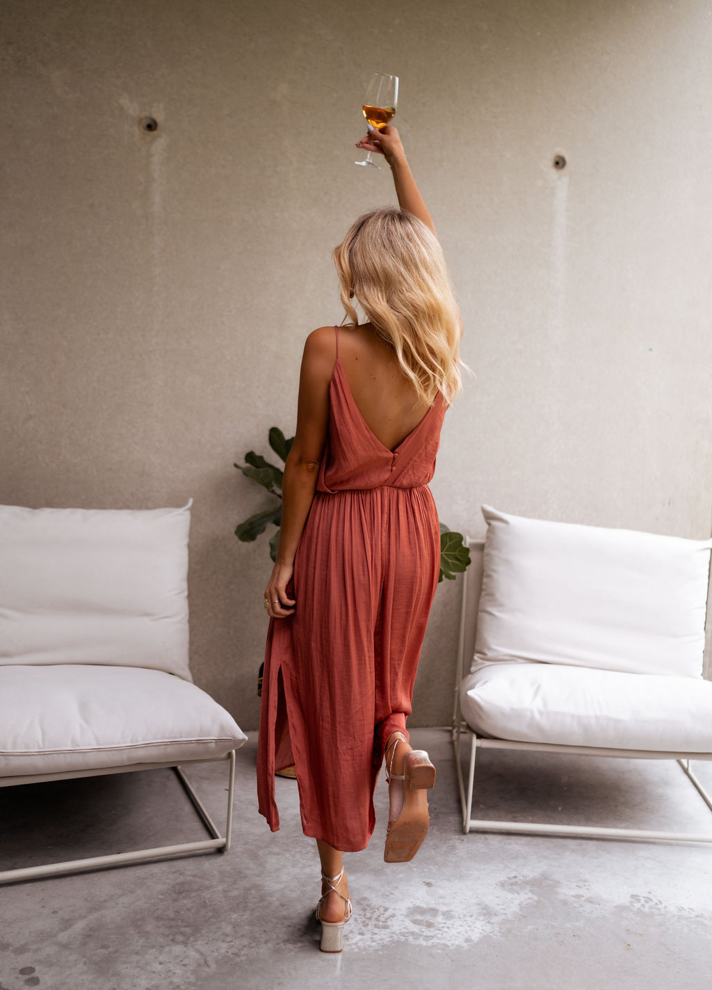 Dress Dalie - brick
