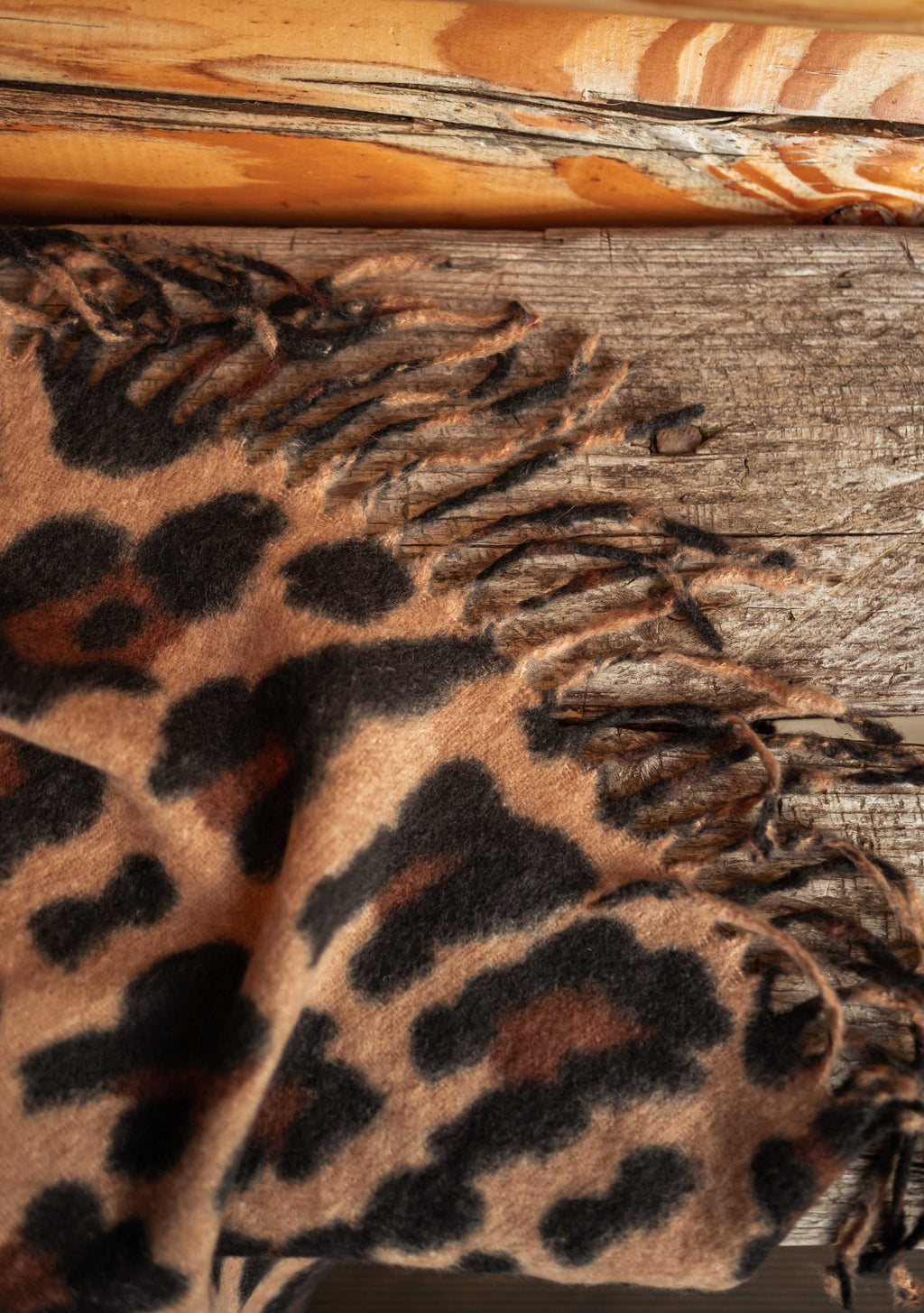 Malika scarf - Camel leopard