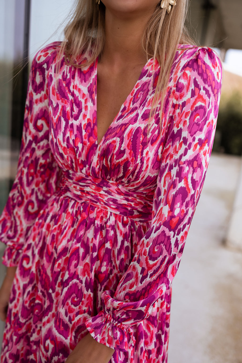 Dress Farella - Pink patterned