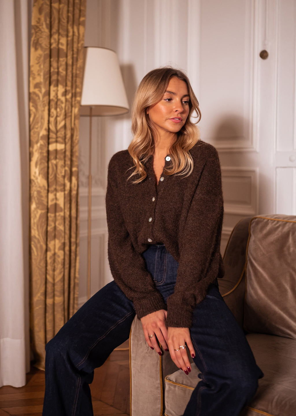 Harris cardigan - Chocolate