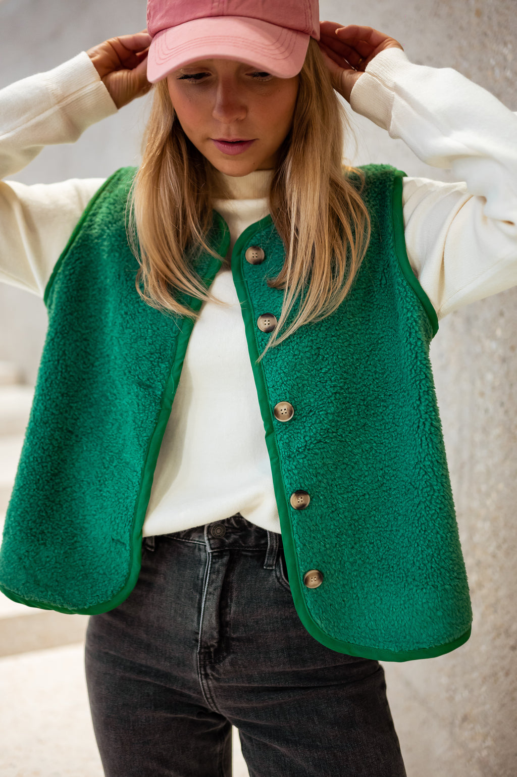 Jay sleeveless cardigan - Green 