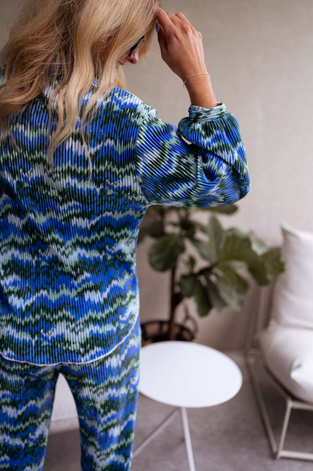 Blouse Gleda - verte et bleue