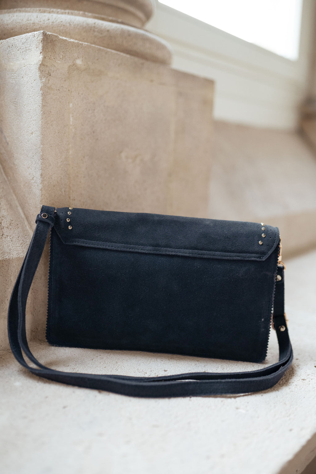 Jiani pocket - marine/grey leather
