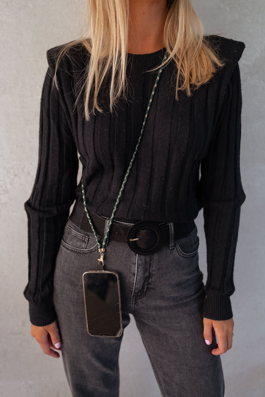 Phone lanyard Jora - green and Golden