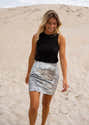 Short Pailleté Femme - Taille Basse élastique - Brillance Pour Soirée, Plage Ou Sortie Décontractée - 10