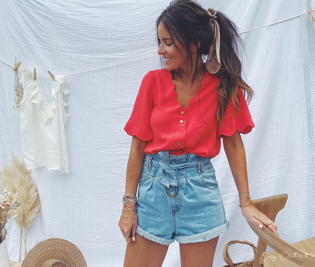 Kathy blouse - coral