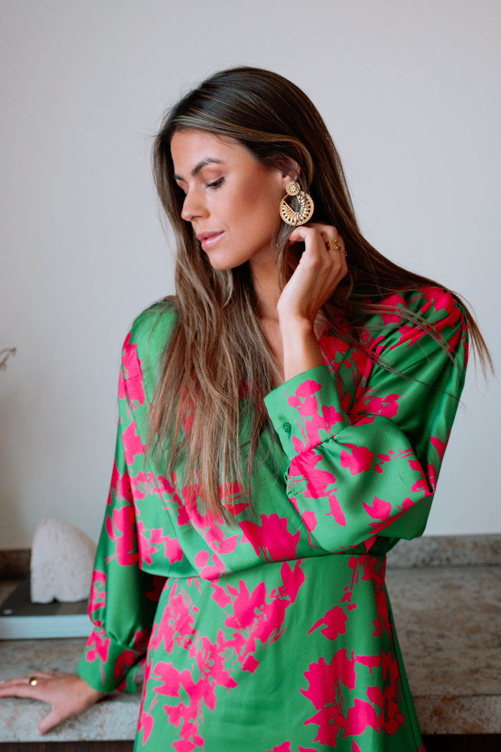 Robe Keeper verte et rose Easy Clothes