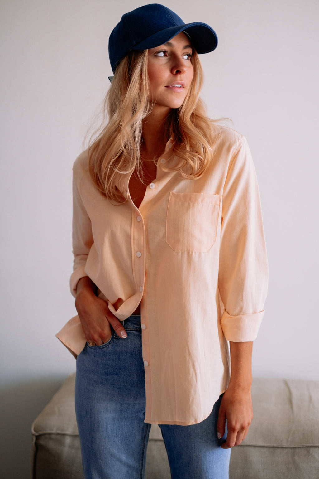 Chemise Kloé - pêche