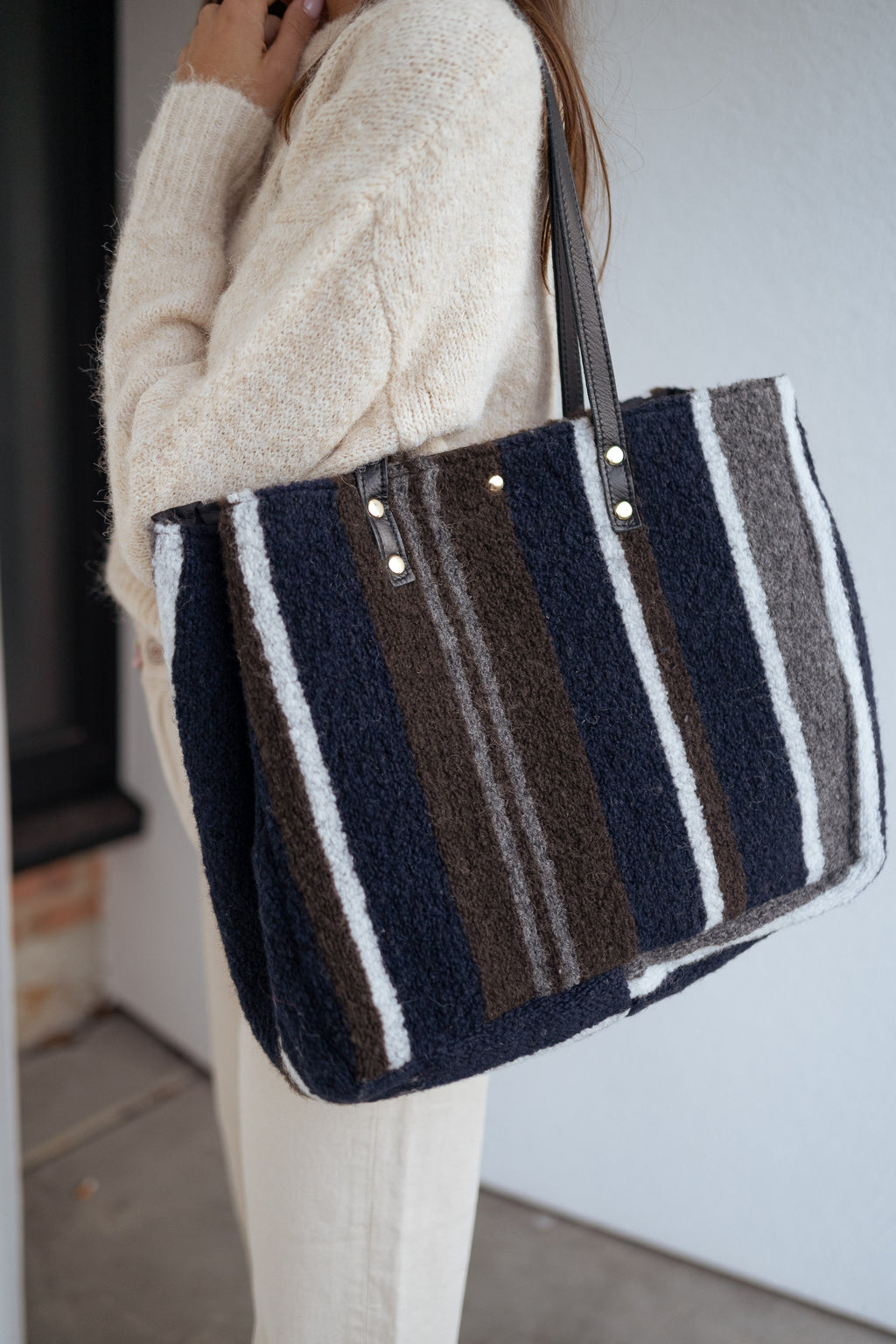 Leah bag - Dark Blue Lined