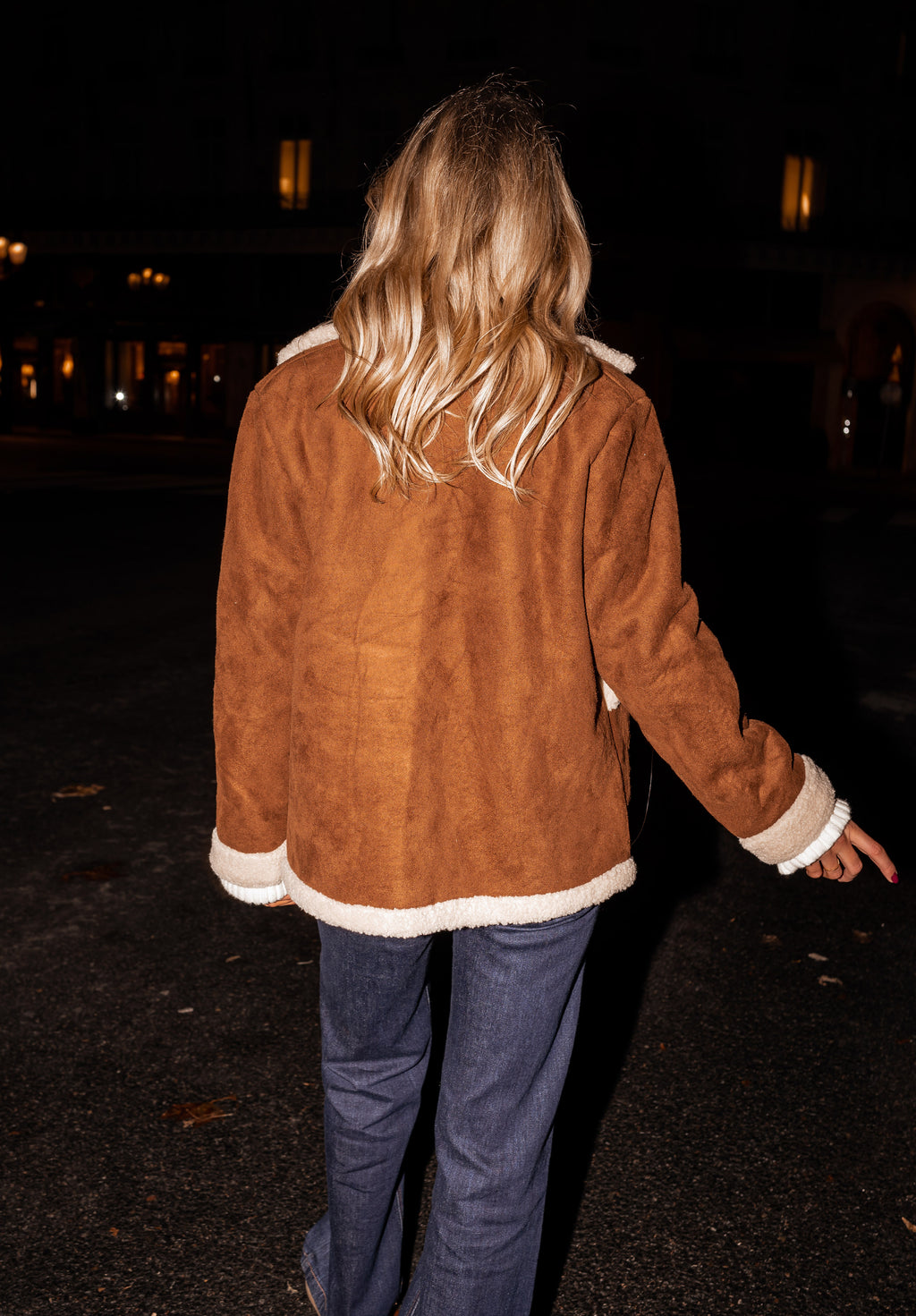 Gilles faux sheep fur coat - Camel