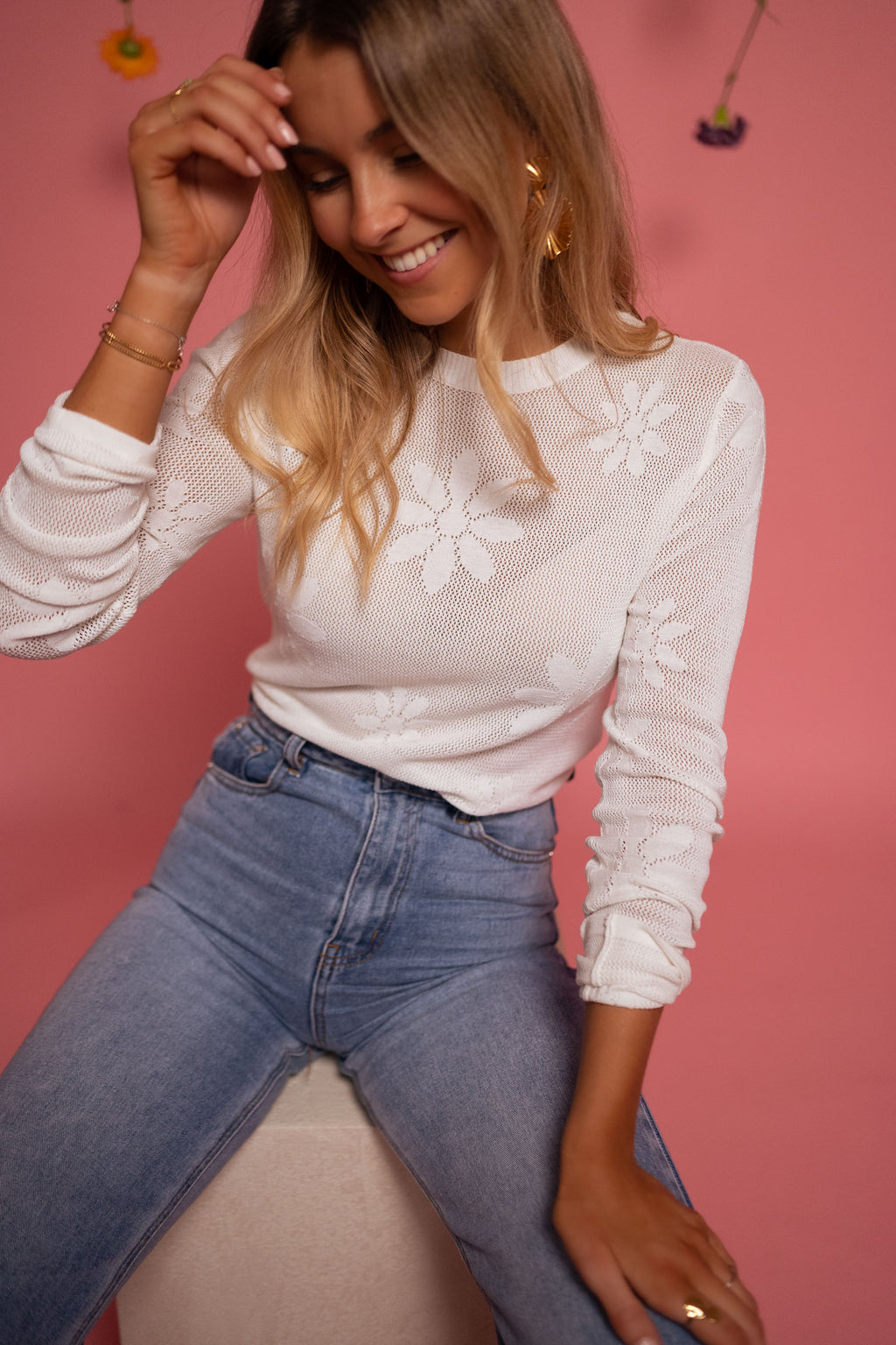 Pull Marguerite - blanc