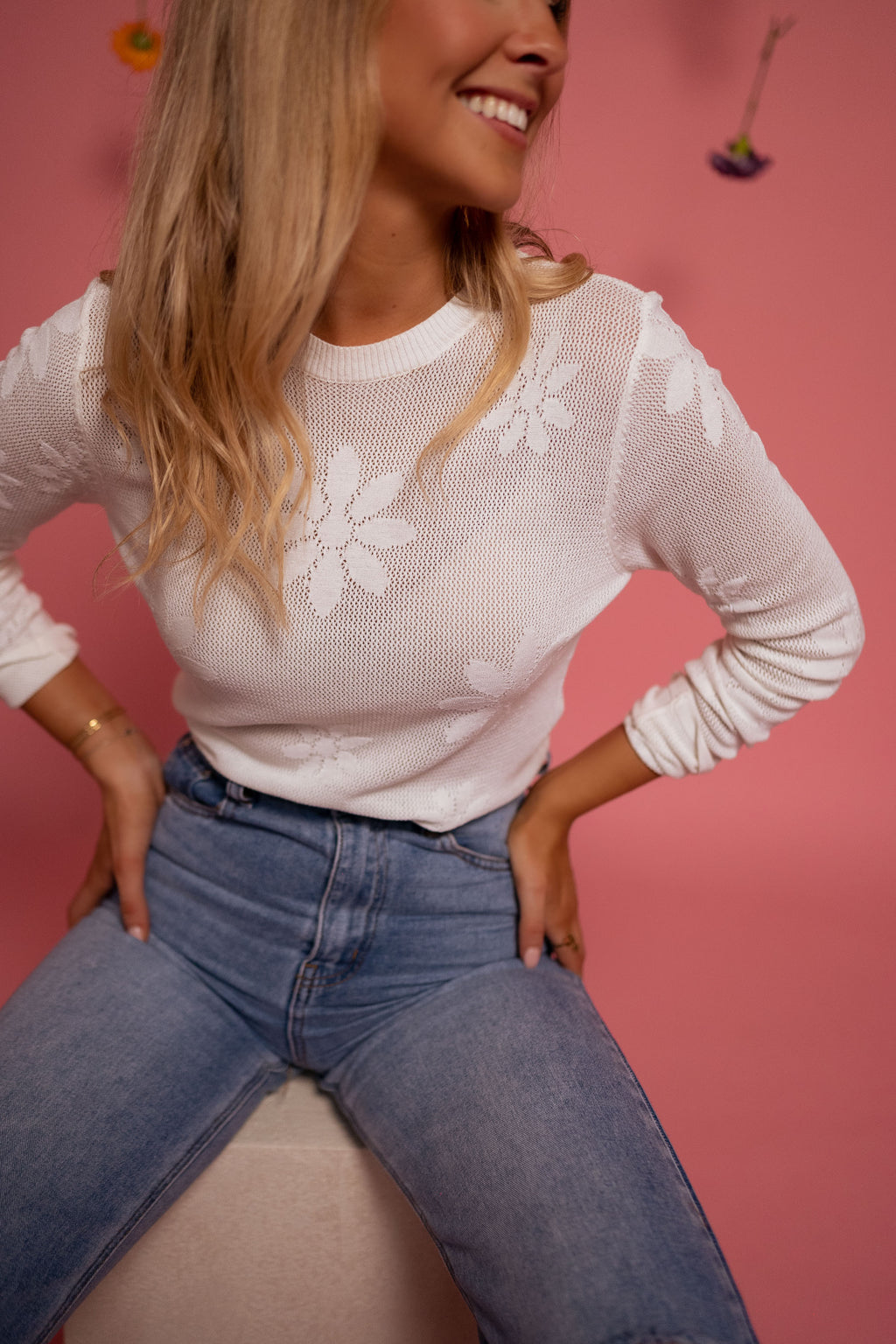 Pull Marguerite - blanc