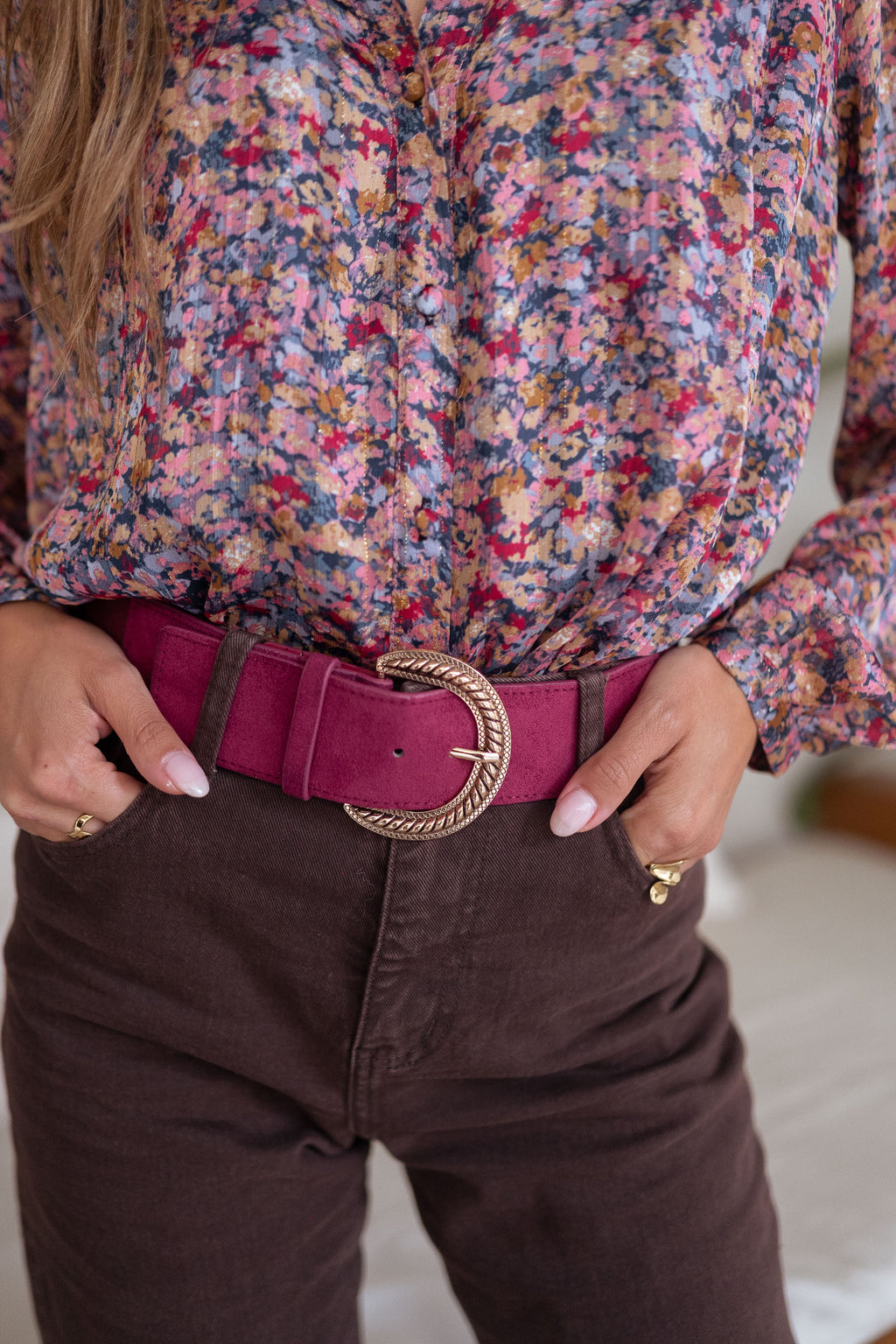 Marick belt - Burgundy