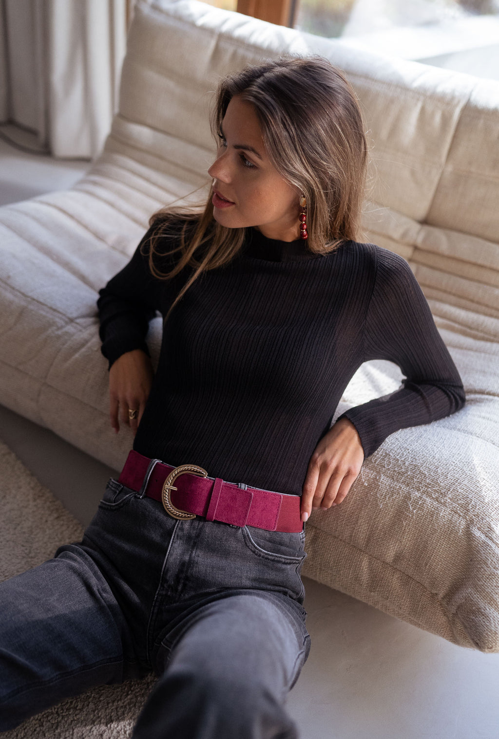 Marick belt - Burgundy