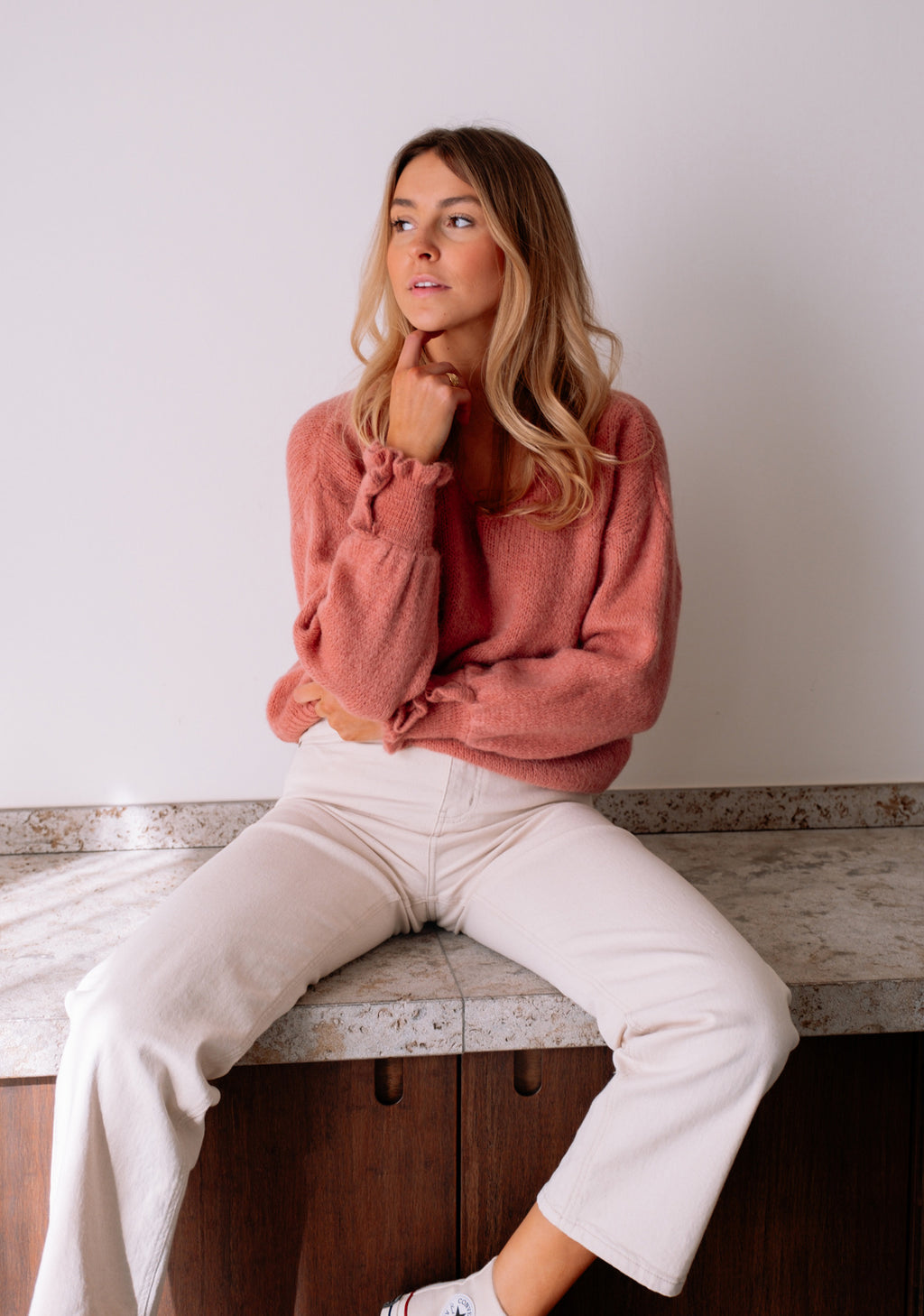 Maze Sweater - old-rose