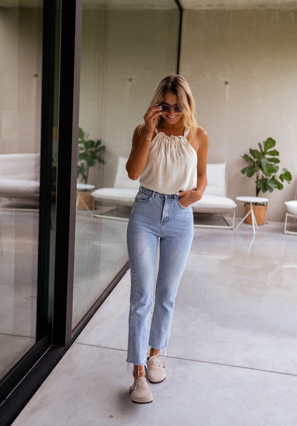 Top Miranda - beige Linen