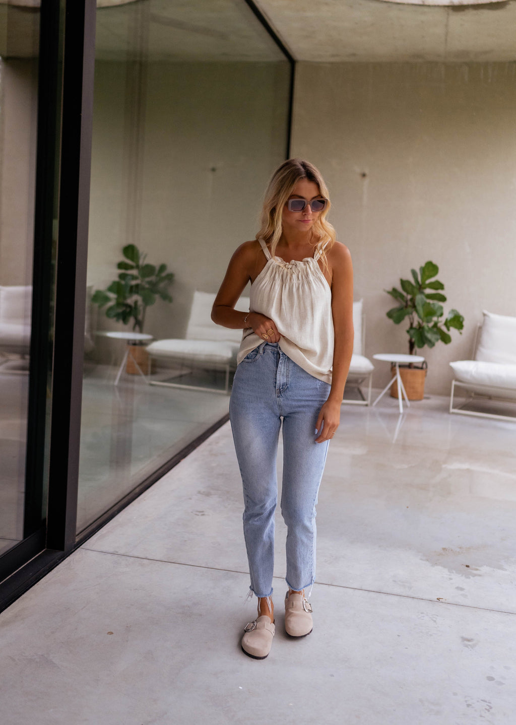 Top Miranda - beige Linen
