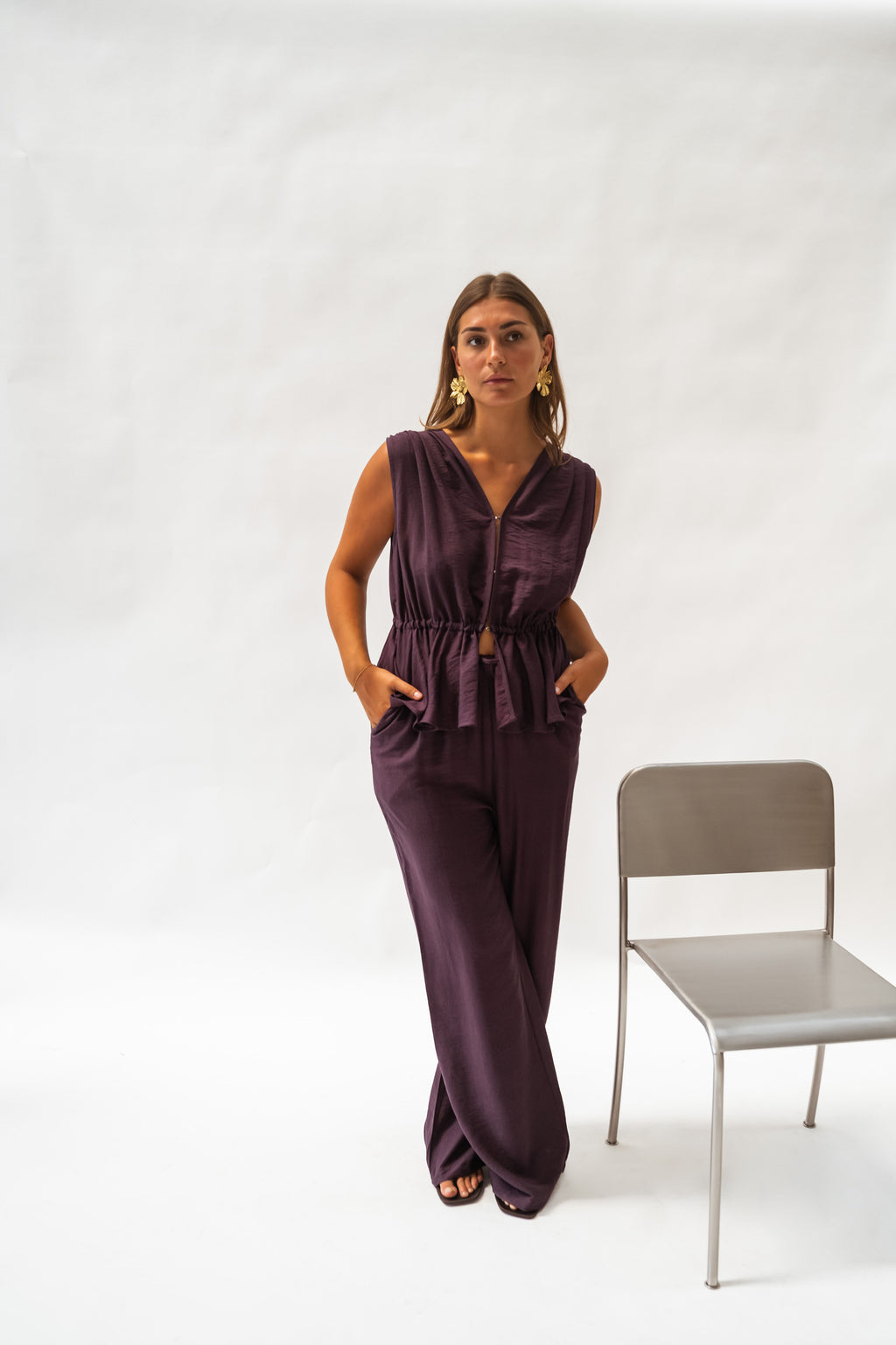 Pantalon Chase - mauve