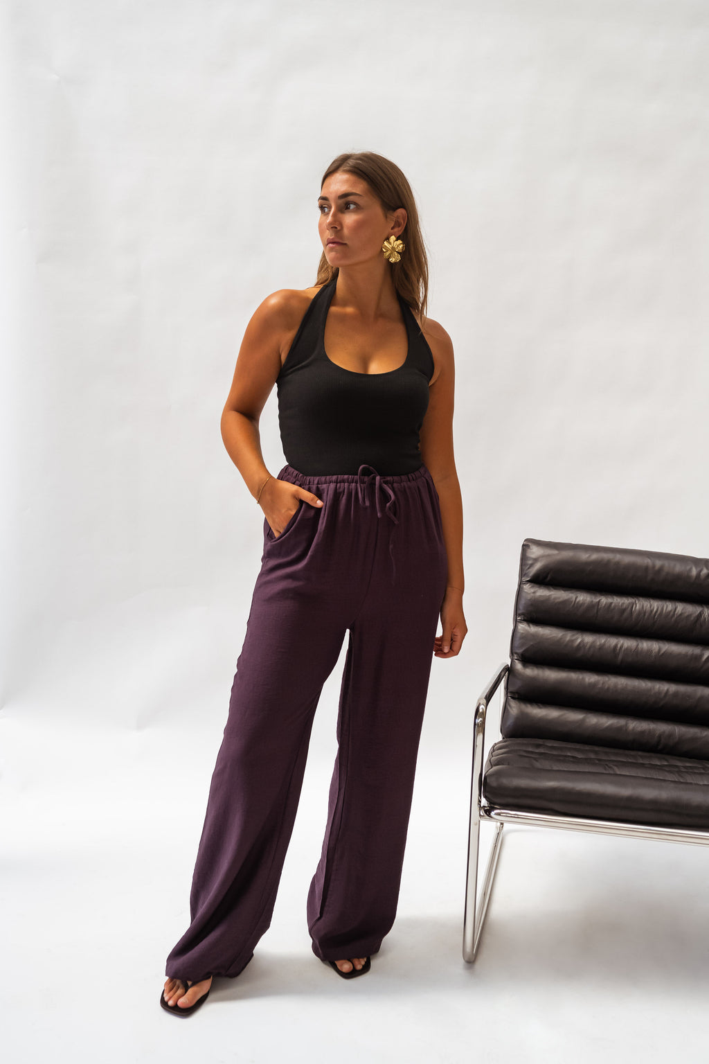 Pantalon Chase - mauve