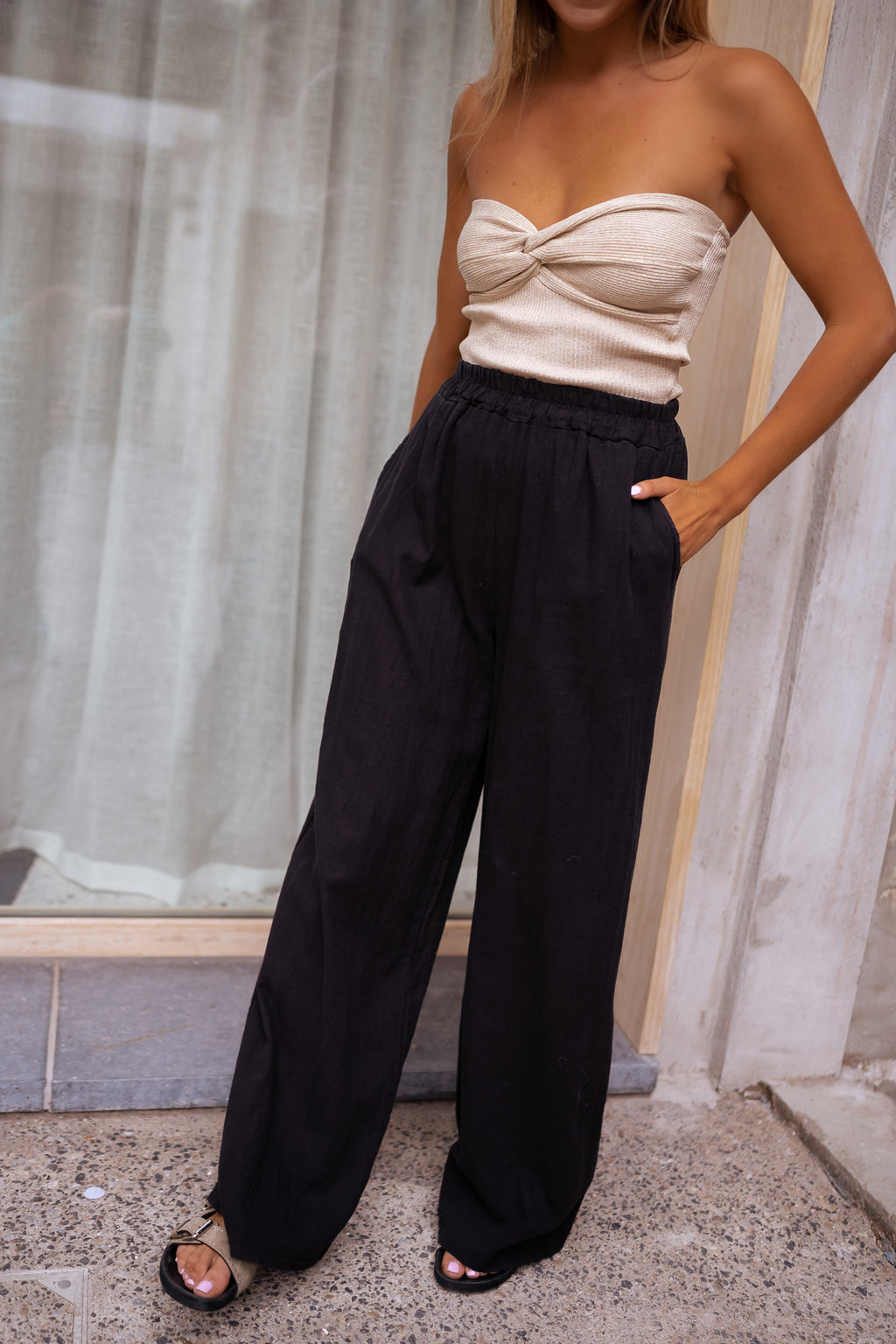 Pants Tim Linen - Black