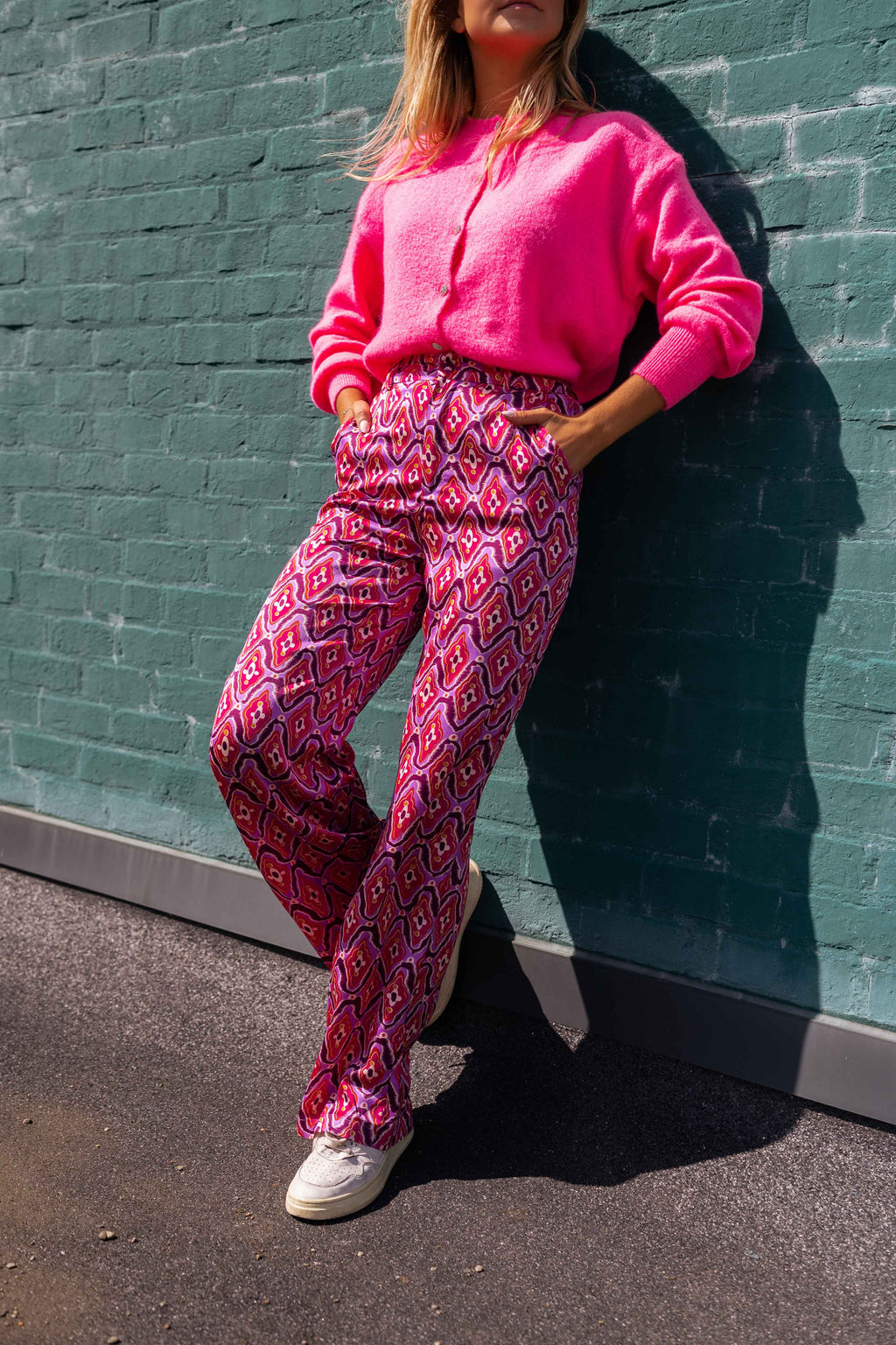 Pantalon Lupa - rose à motifs