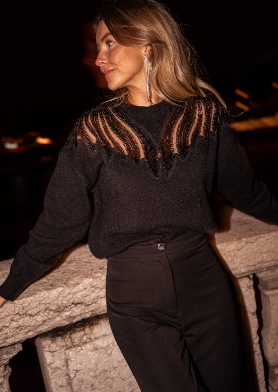 Sweater Ayem - Black Glittery