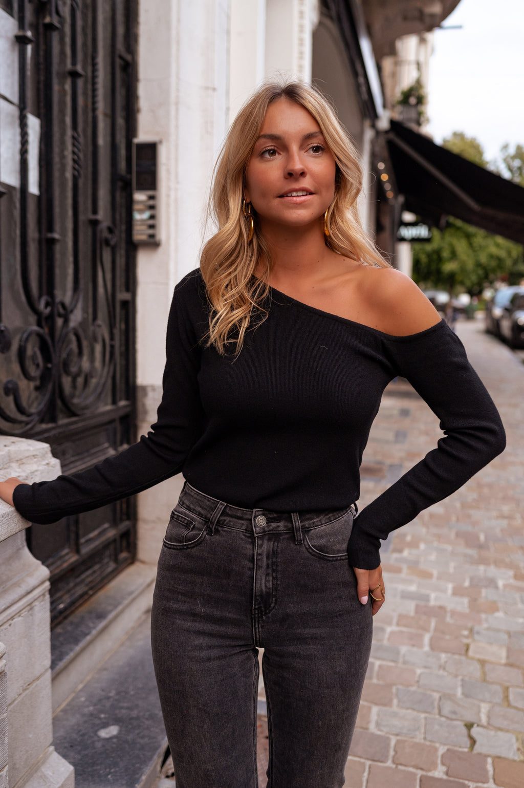 Thin sweater Casper - Black