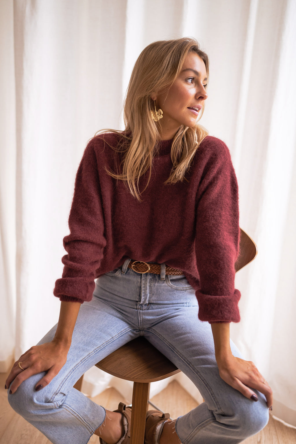 Delya sweater- brick