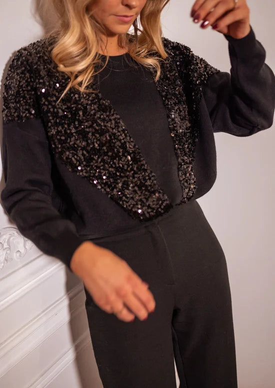 Sweater Dorine - Black Glittery