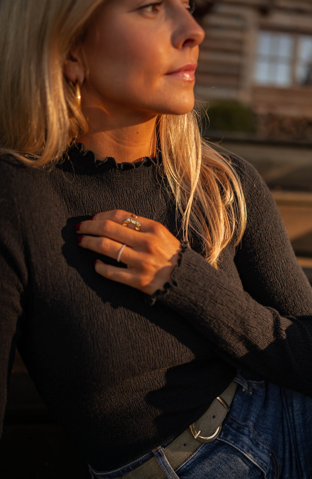 Thin sweater Dina - Black