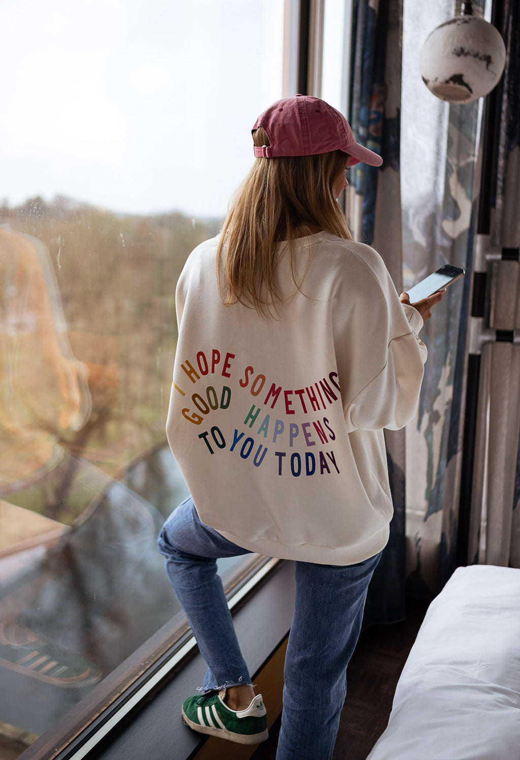 Galou sweatshirt with writing  - Ecru 