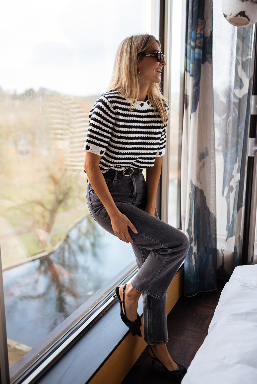 Sweater Ilea - Short sleeves lined